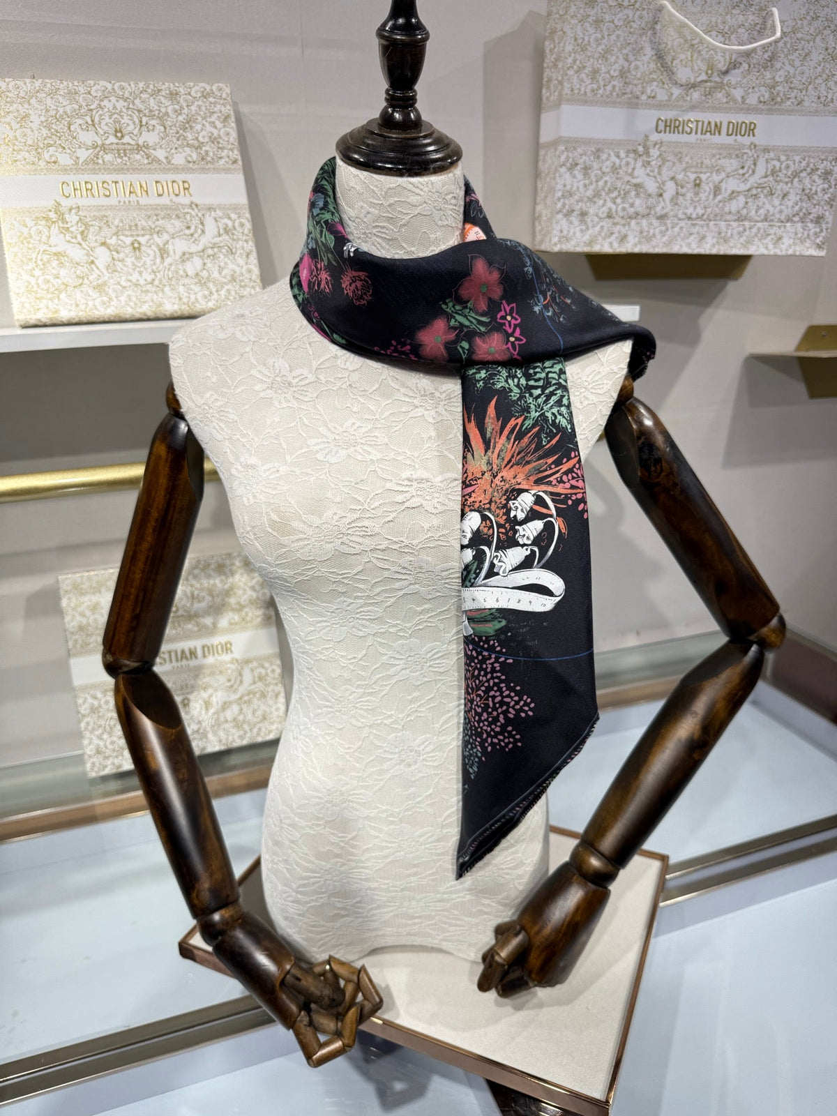Dior 2026 Charming Garden Square Scarf 90cm Silk 207569