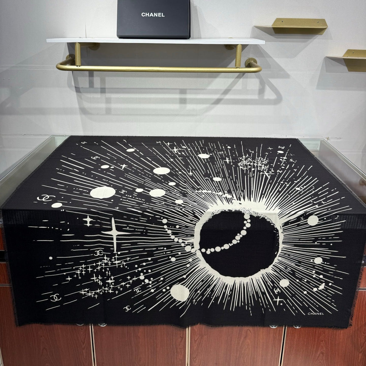 Chanel 2026 Cosmic Star Scarf 140cm Silk And Cashmere 215140