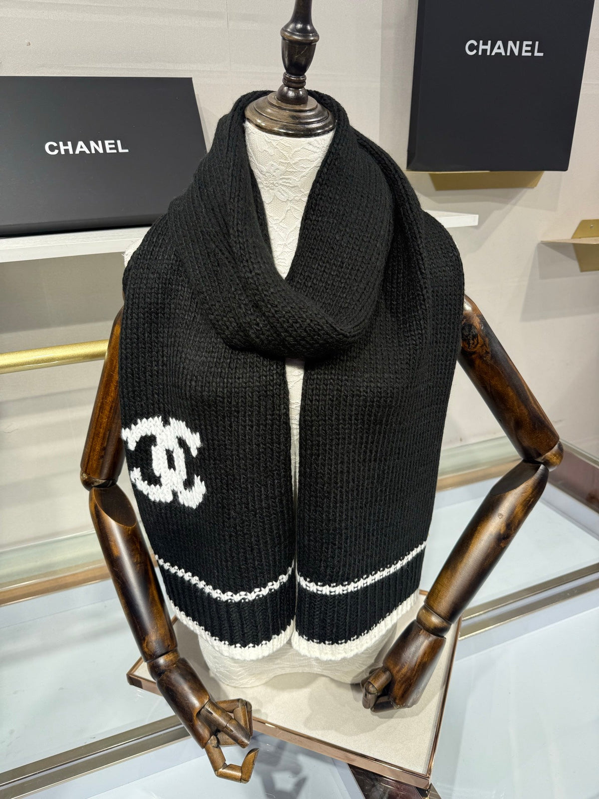 Chanel 2026 Knitted Scarf 190cm Wool 217102