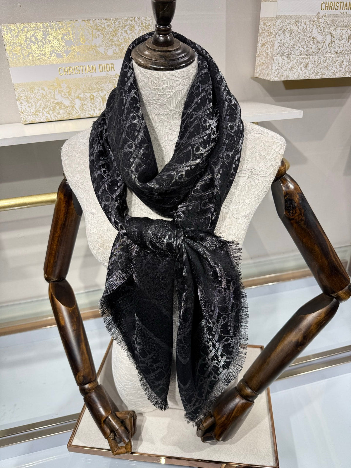 Dior 2026 Oblique Scarf 140cm Mulberry Silk 217204