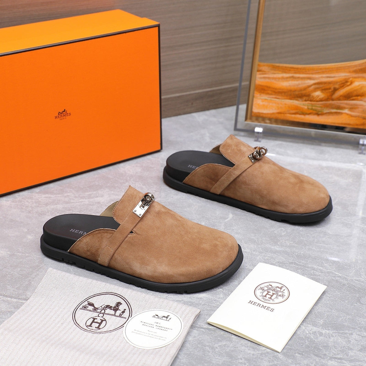 HM 25 Carlotta Mule Brown Suede
