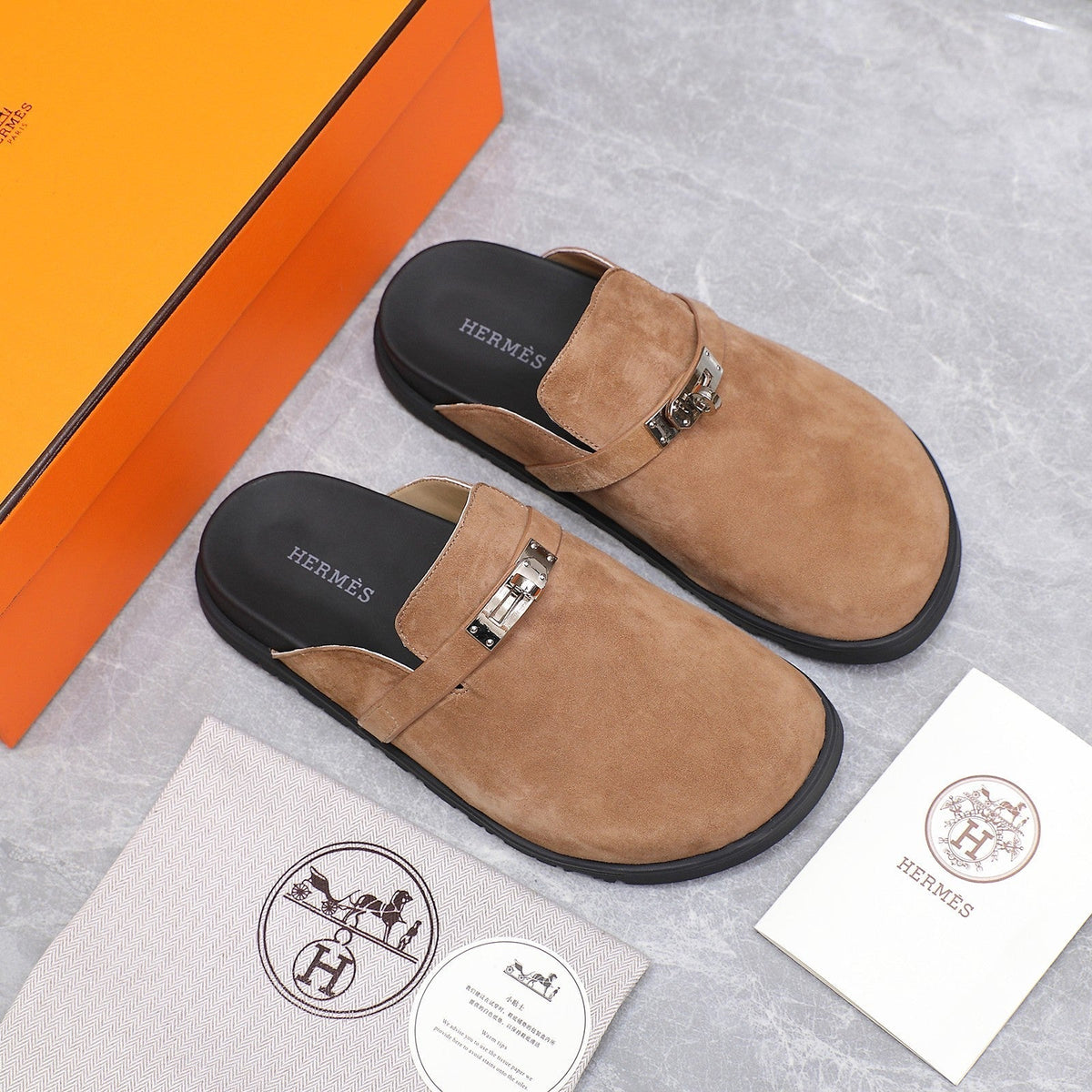 HM 25 Carlotta Mule Brown Suede