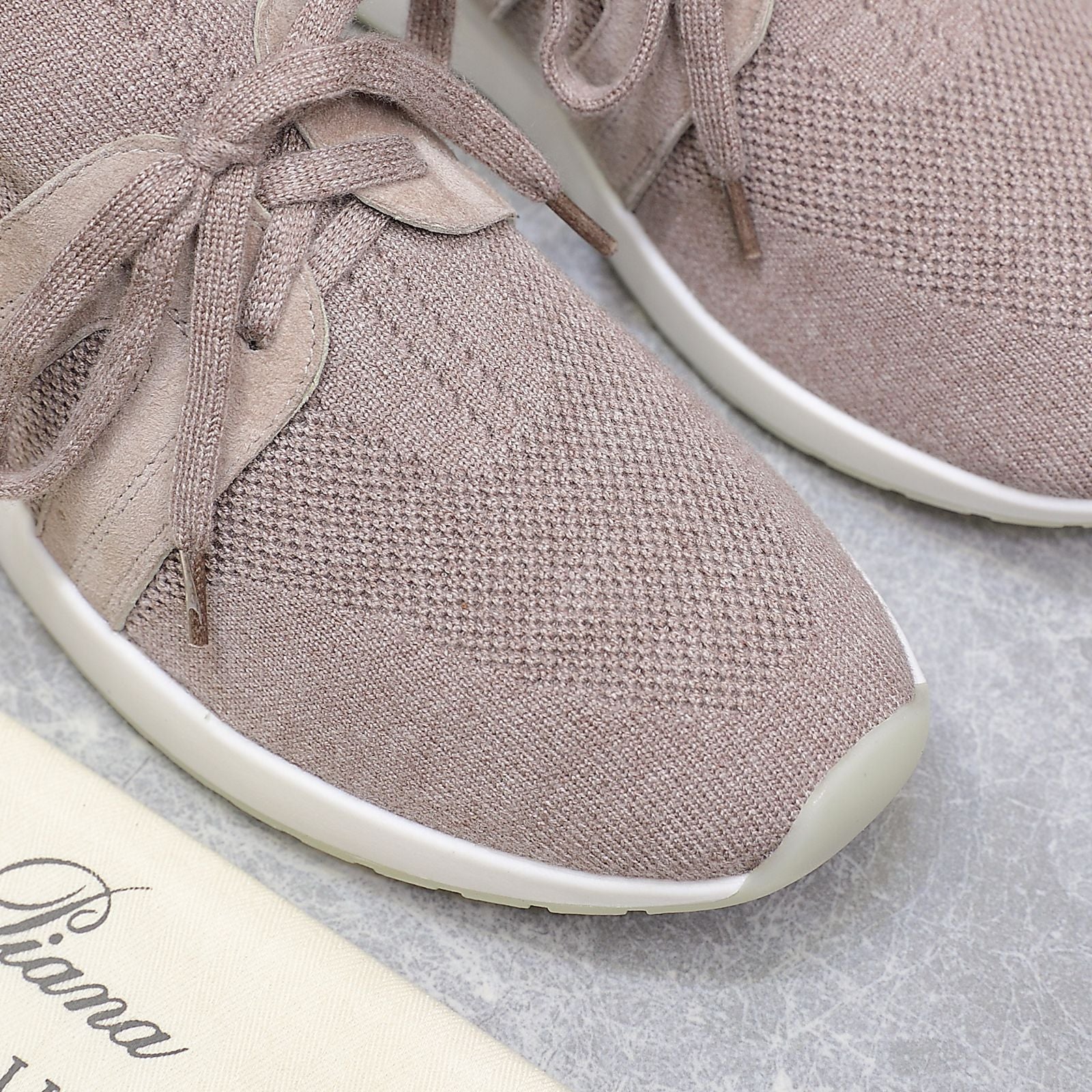 LP lady Flexy Walk  Sneaker Pink Wool And Calfskin 310454