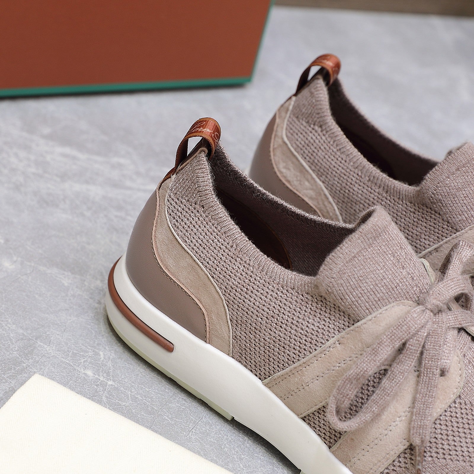 LP lady Flexy Walk  Sneaker Pink Wool And Calfskin 310454