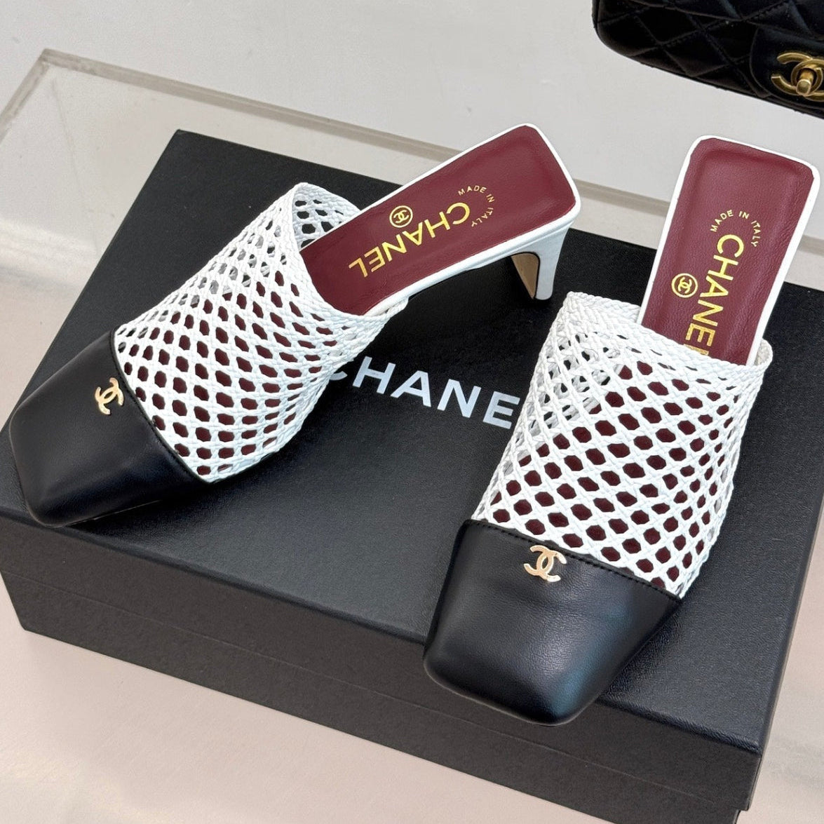 Chanel 2026 Mules 65mm Mesh Sheepskin 920499