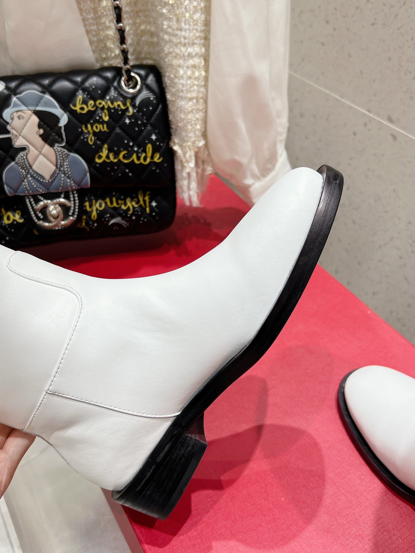 Valentino 2025 Garavani VLogo Boot White Calfskin 554160