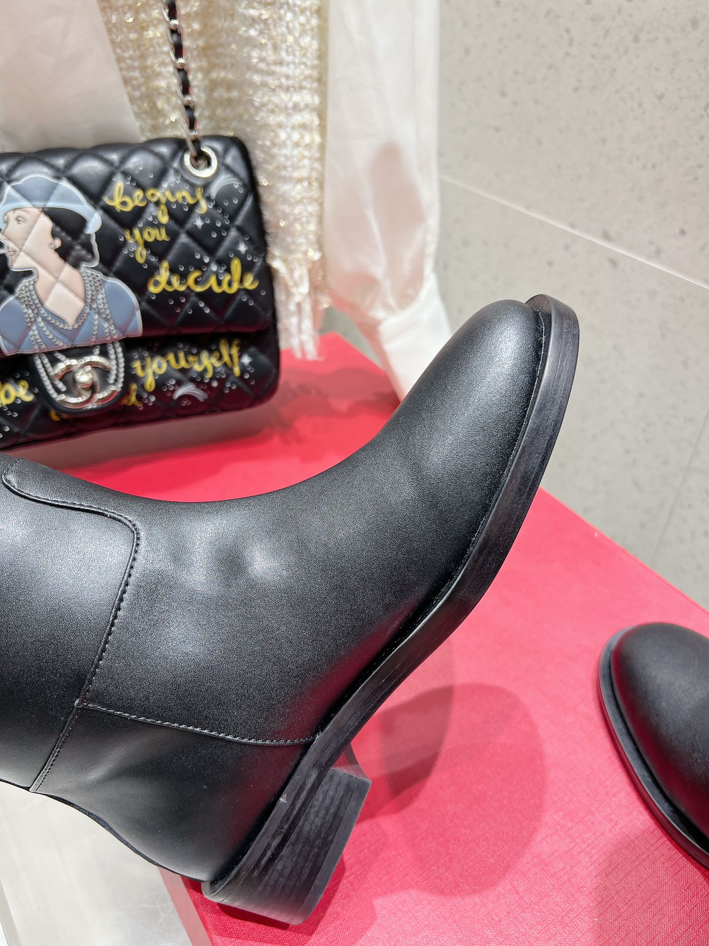 Valentino 2025 Garavani VLogo Boot Black Calfskin 554162