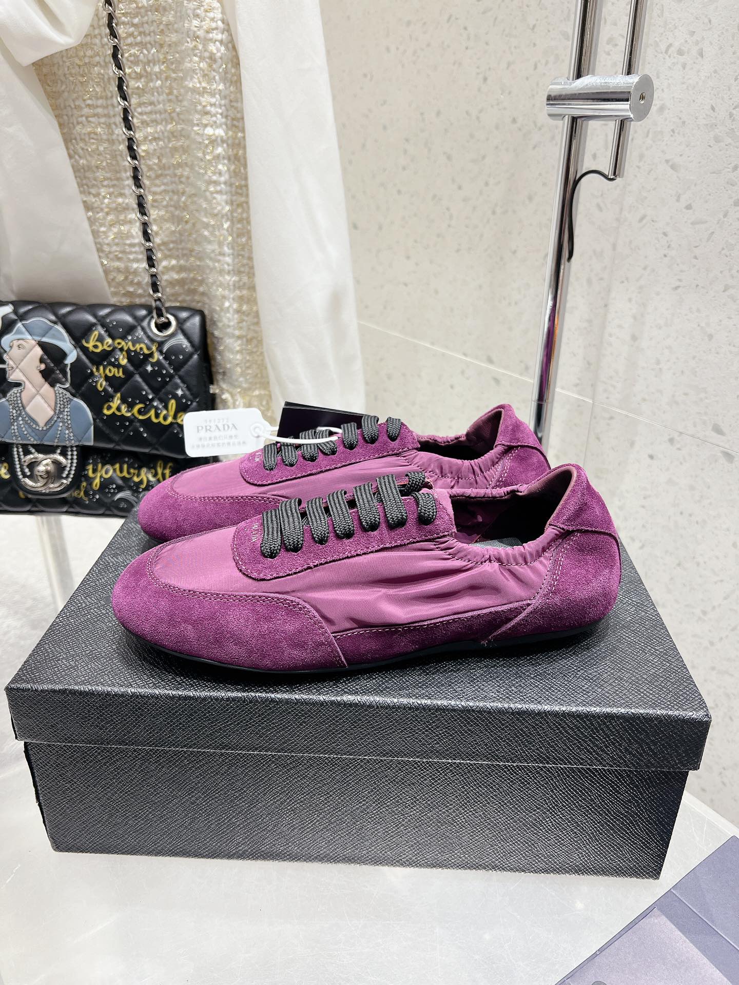 Pra 2025 Collapse Sneaker Purple Black Re-Nylon Suede 554281