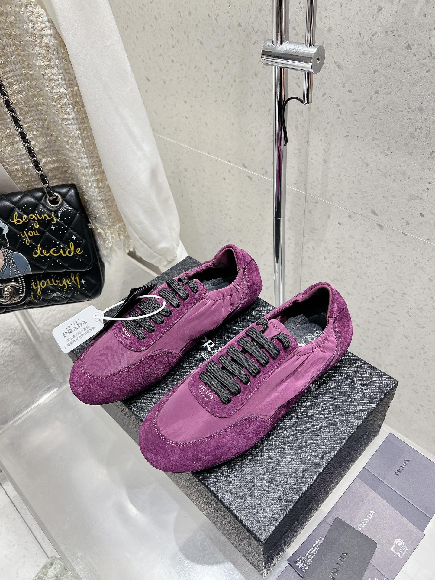 Pra 2025 Collapse Sneaker Purple Black Re-Nylon Suede 554281