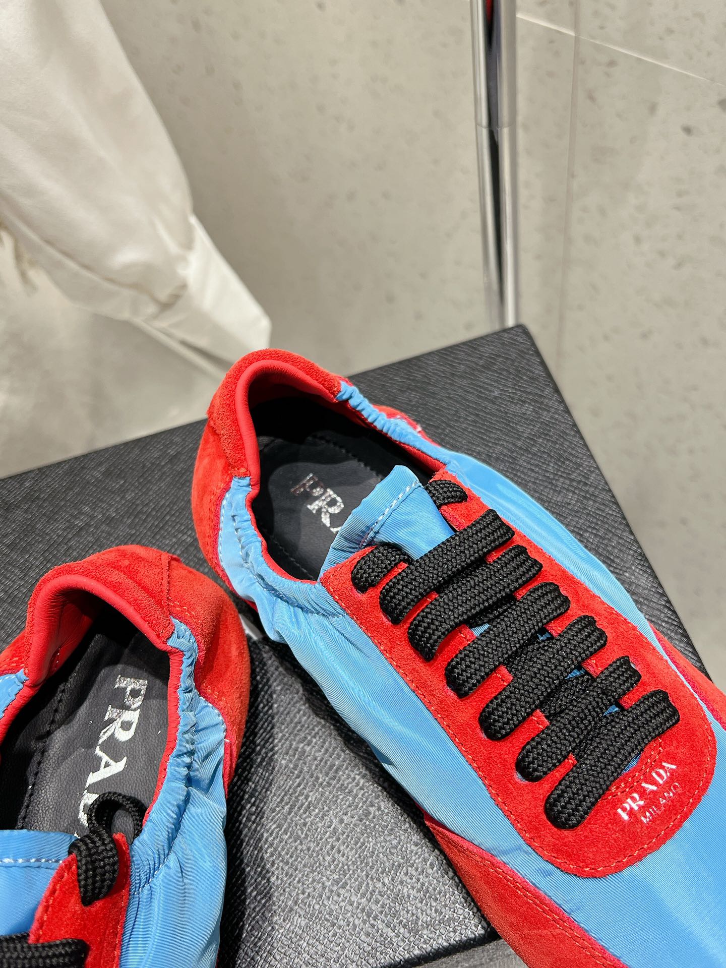 Pra 2025 Collapse Sneaker Red Blue Black Re-Nylon Suede 554284