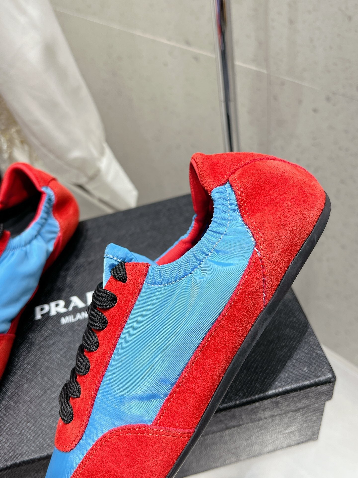 Pra 2025 Collapse Sneaker Red Blue Black Re-Nylon Suede 554284