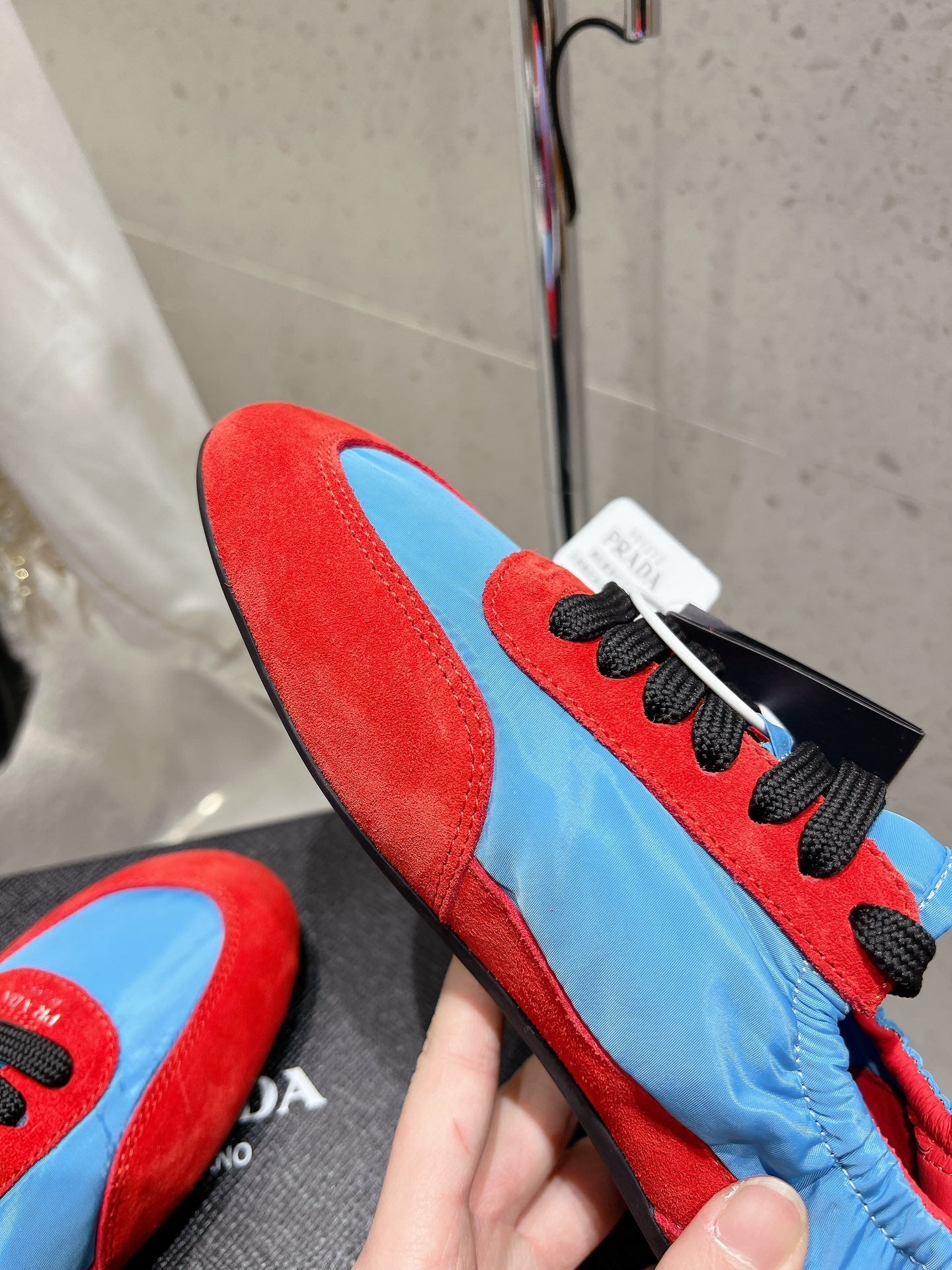 Pra 2025 Collapse Sneaker Red Blue Black Re-Nylon Suede 554284