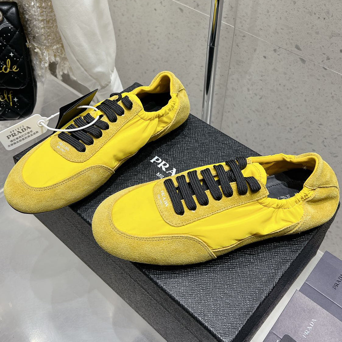 Pra 2025 Collapse Sneaker Yellow Black Re-Nylon Suede 554286