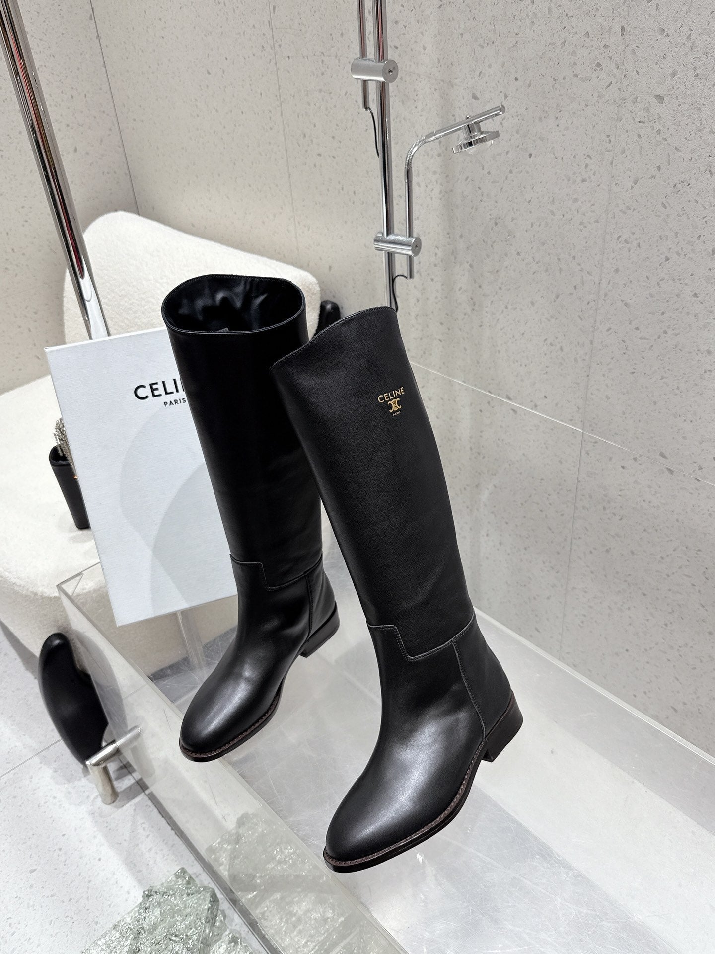 Celine 25 Boot Black Cowhide 554199