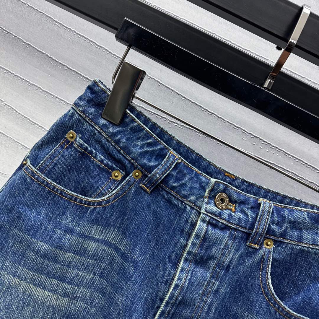 Miu Blue Denim Short 224826