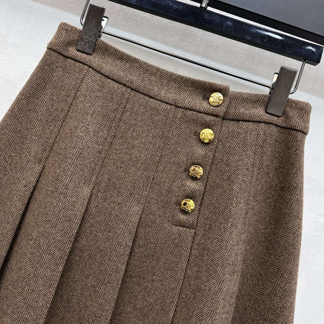 Celine 25 Separate Dress Brown Polyester  296718