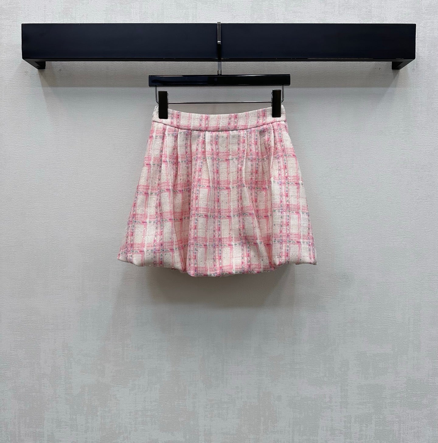 Chanel 2026 Plaid Set Pink White Polyester 314958