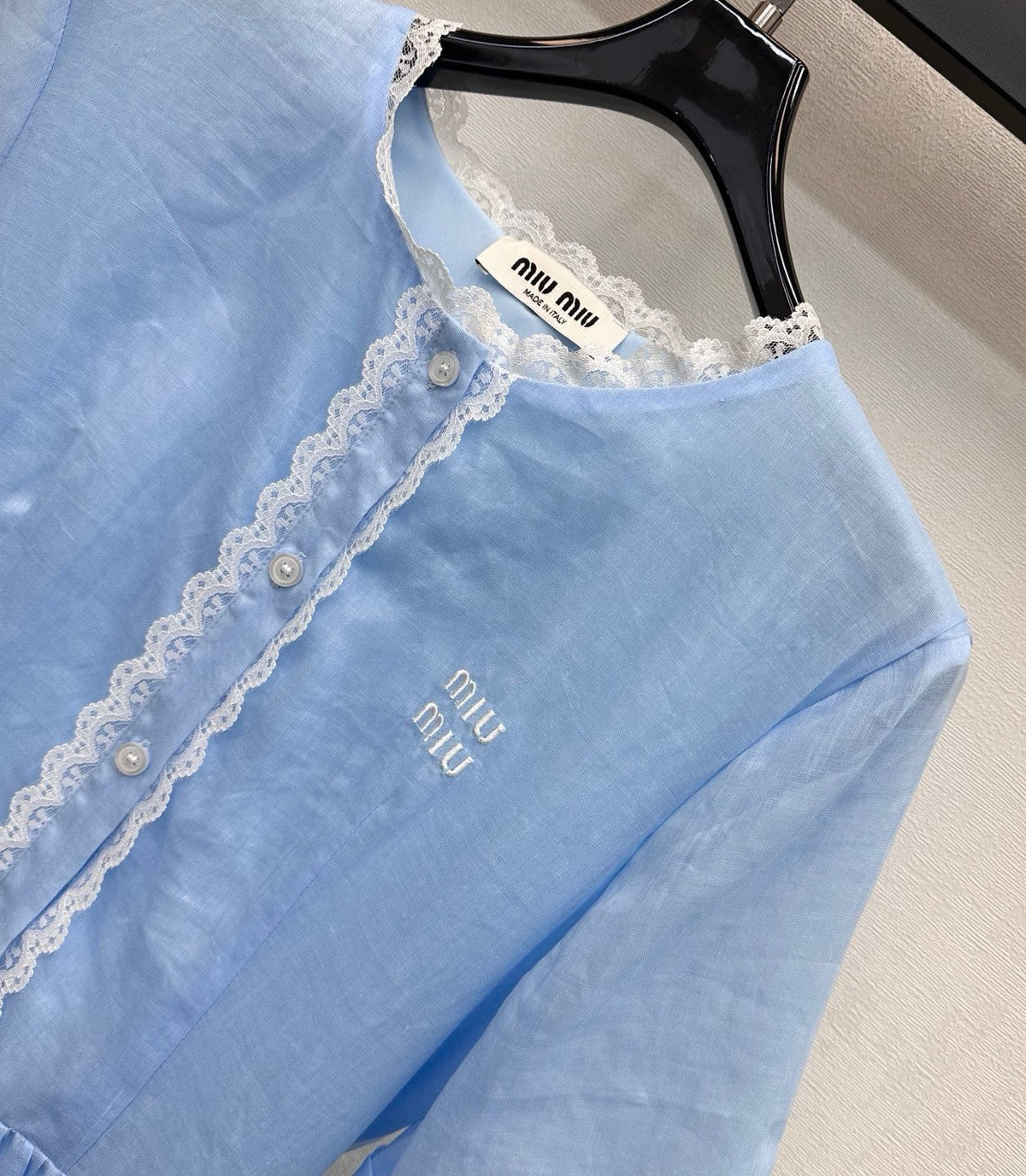Miumiu 2026 Lace Dress Blue Cotton 431920