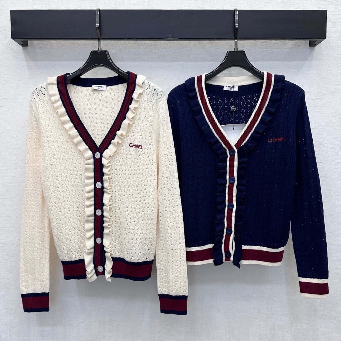 Chanel 2026 Knit Cardigan With Ruffled Trim Wool 426455