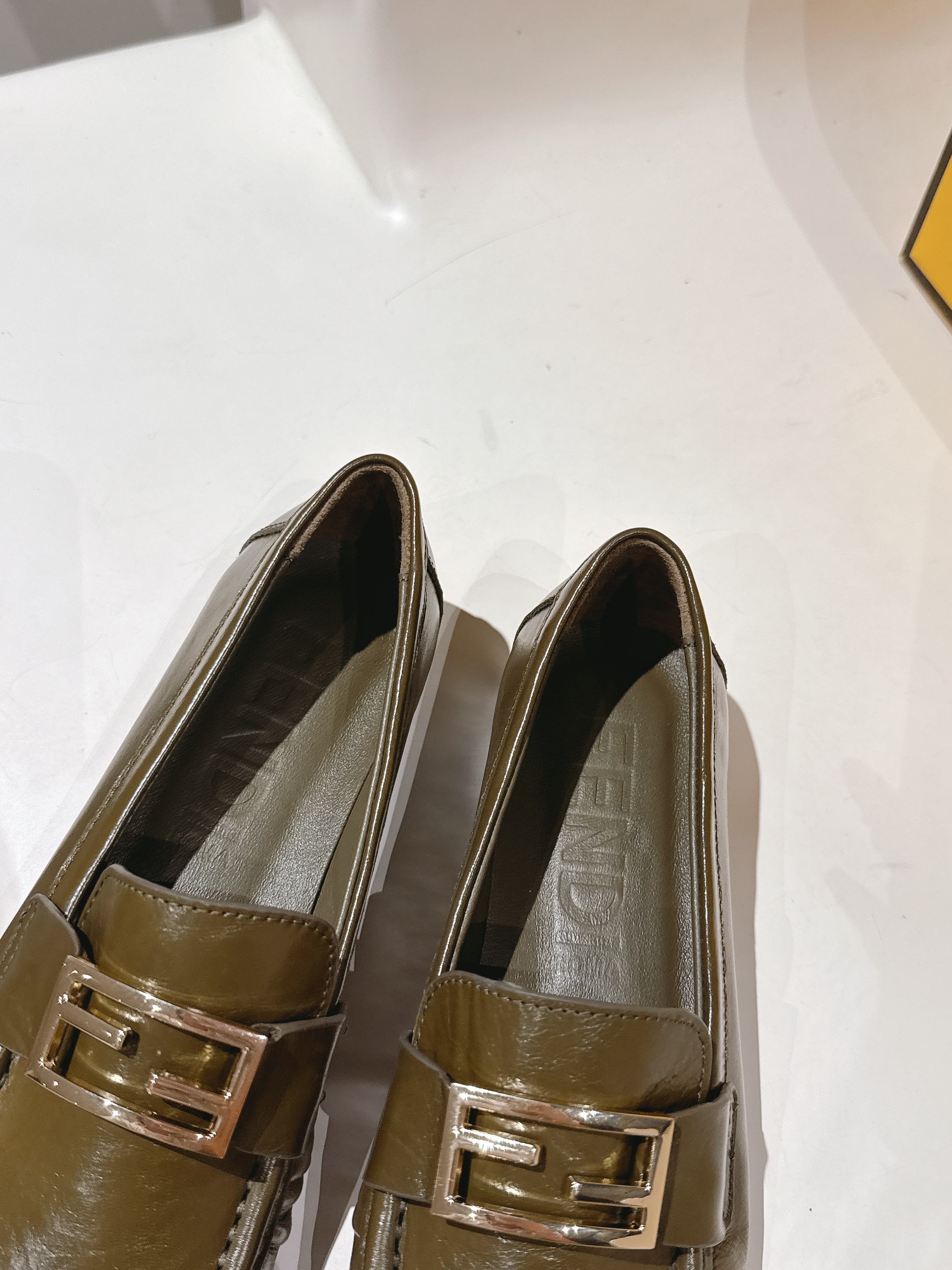 Fendi 2025 Loafer Olive Green Calfskin 560515