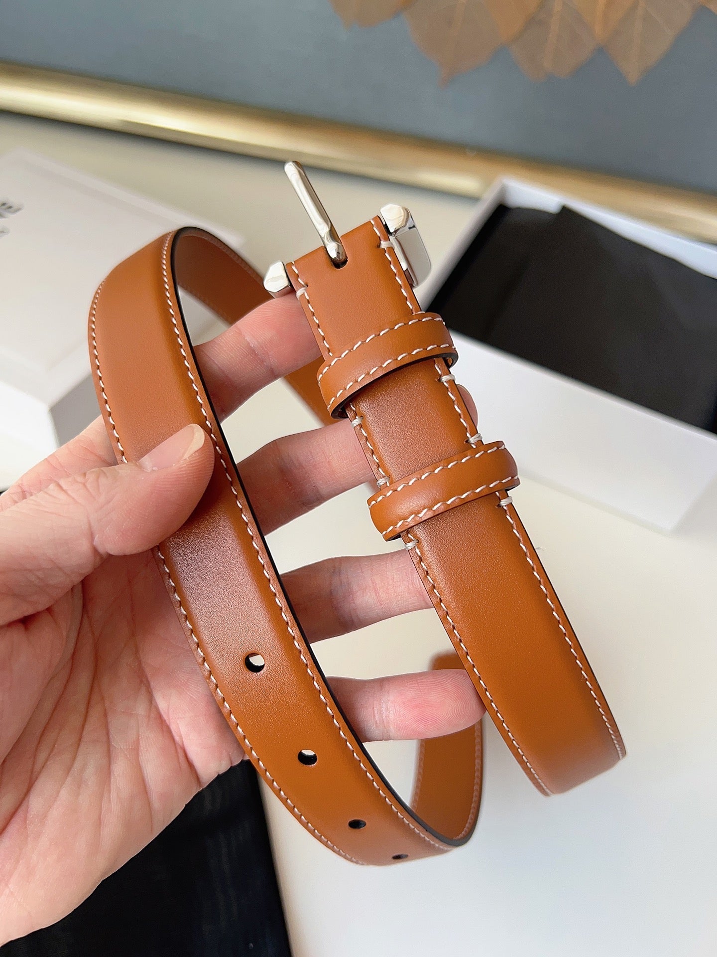 CL Sliver 25mm Triomphe Camel Brown Cowhide 616407