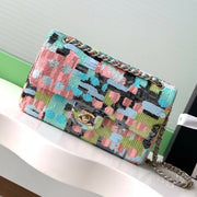 Chanel 2026 Flap Bag 25.5cm Muliticolor Sequin Leather 339817