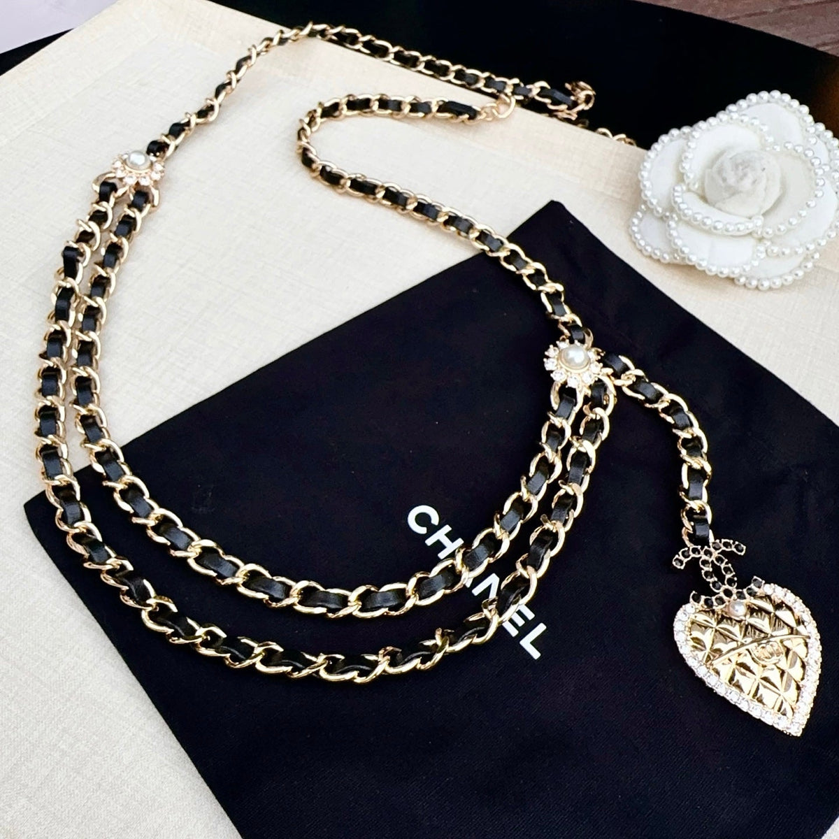 Chanel 2026 Crystal Charm Chain Belt 215186