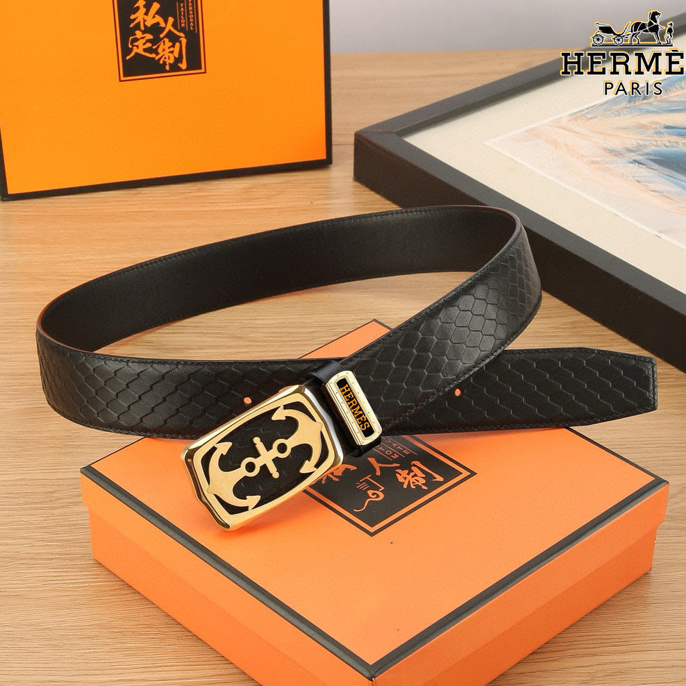 HM Constance Belt 38mm Black Original Leather 619665