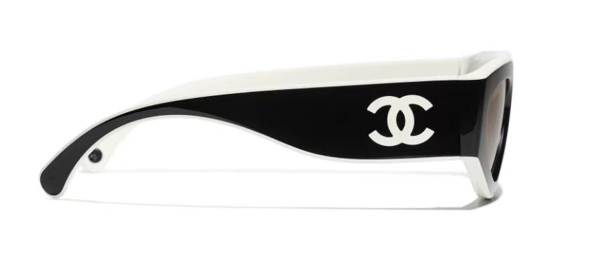CC Sunglassses Black Mix White 6056