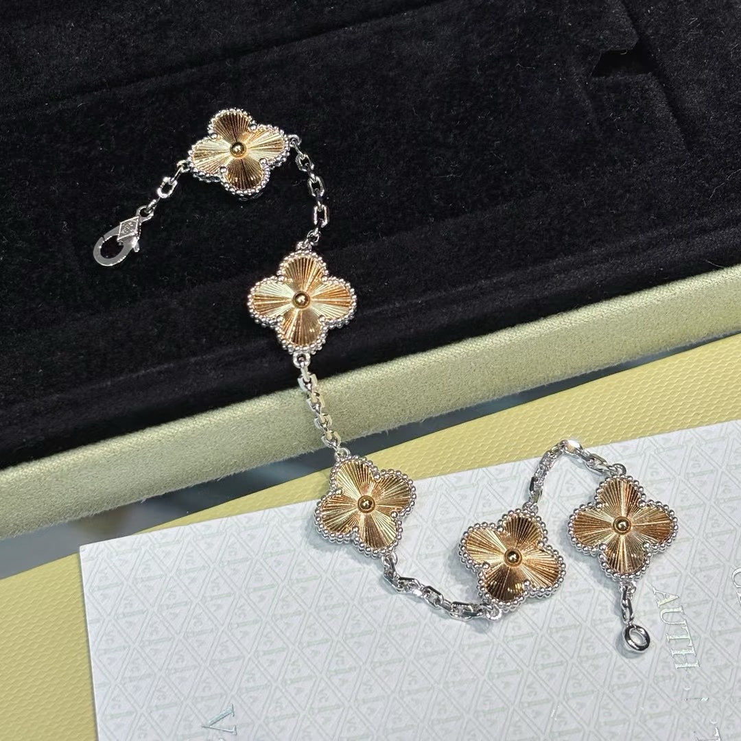 CLOVER BRACELET 5 MOTIFS GOLD