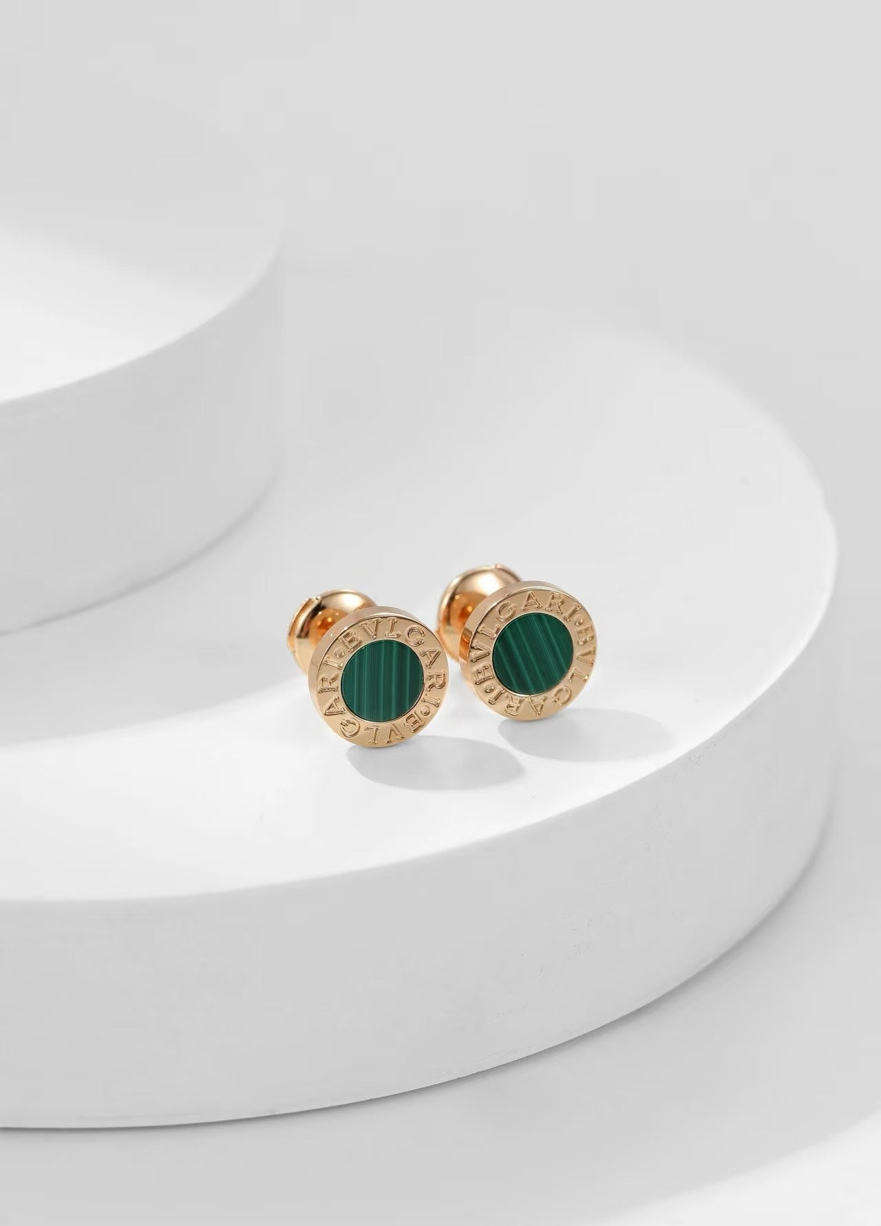 BVL Pink Gold Stud Earrings