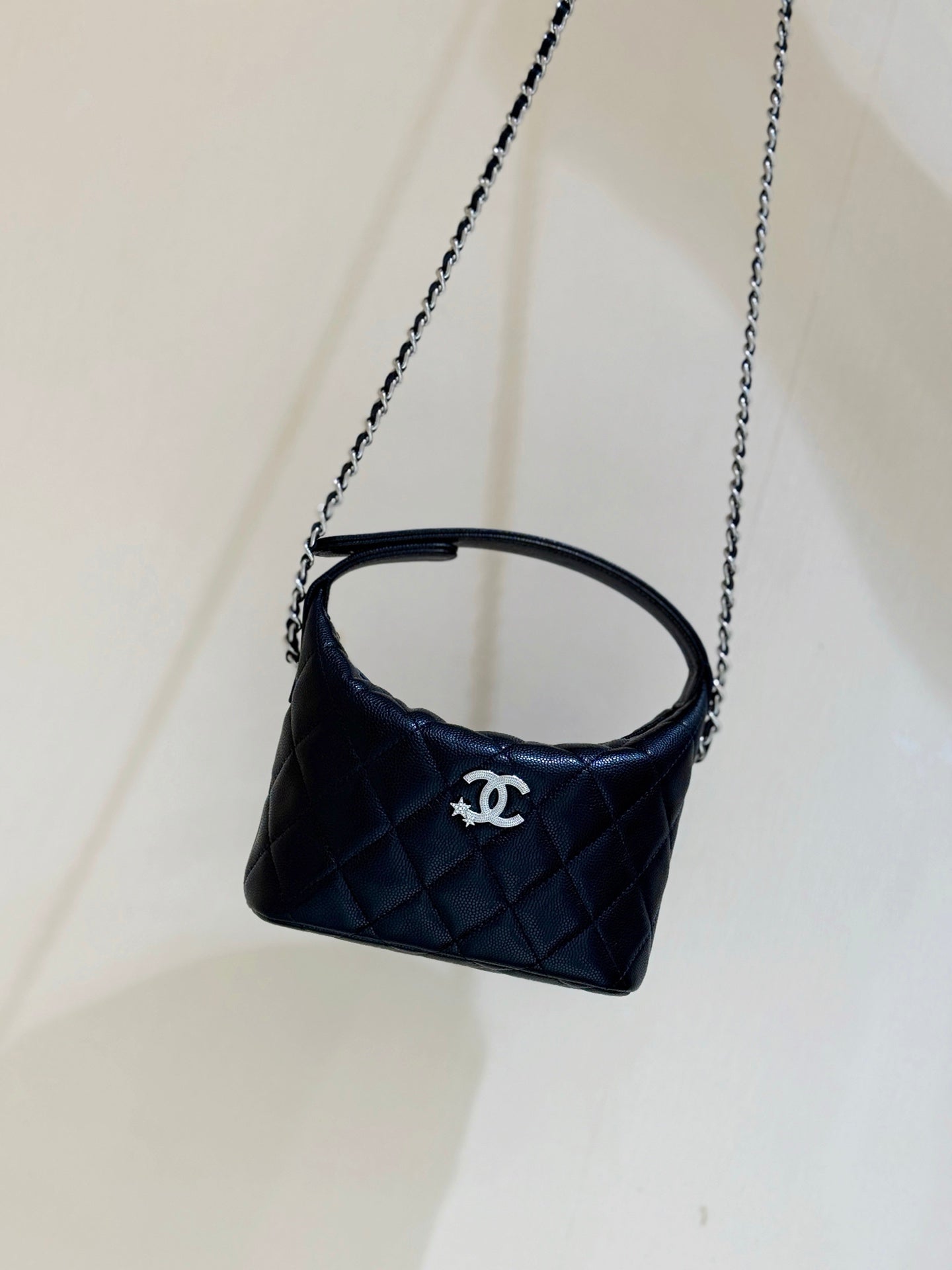 CC 2025 Bento Box Bag Black Calfskin 346313