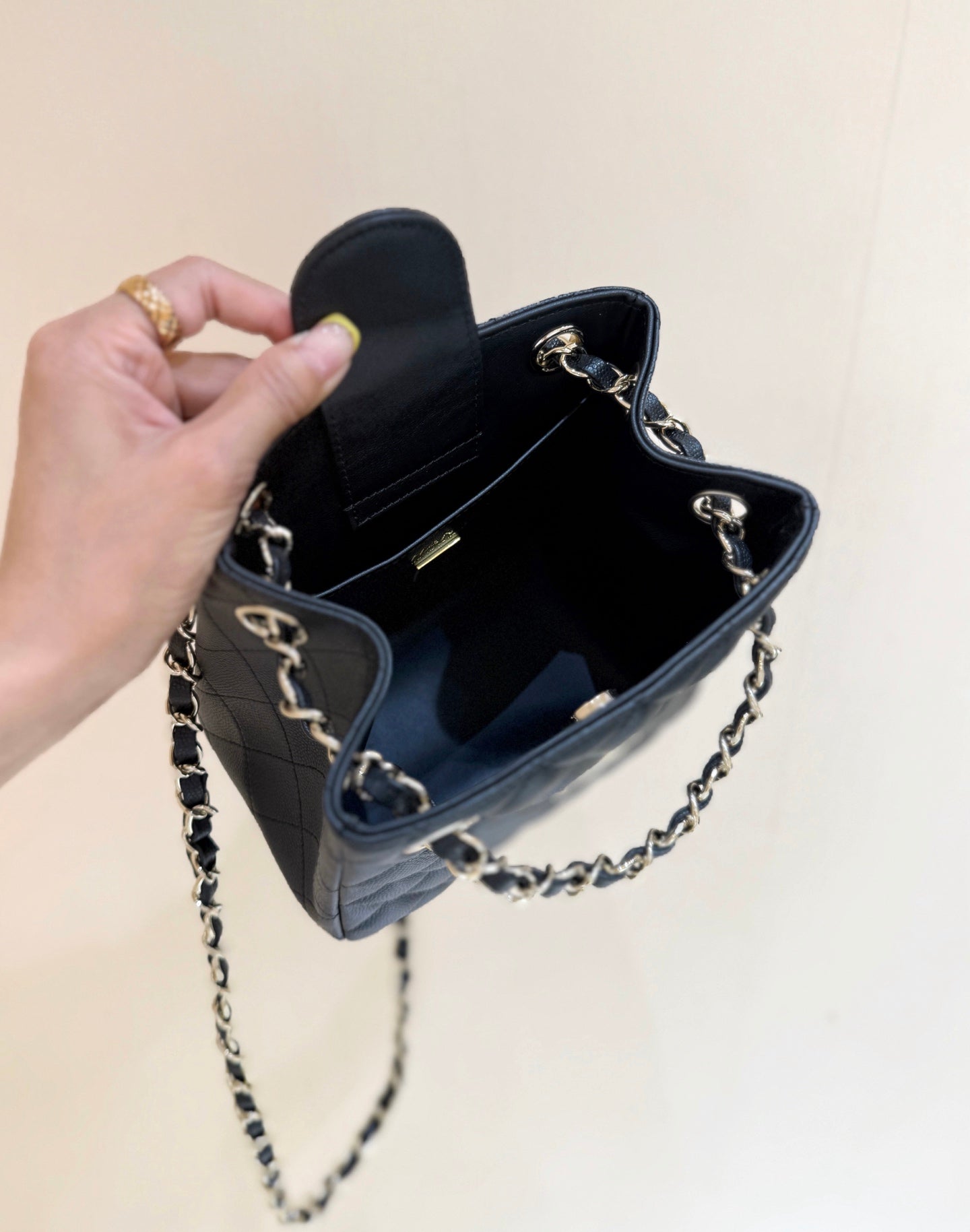 CC 2025 Mini Tote Bag Black Calfskin 346305