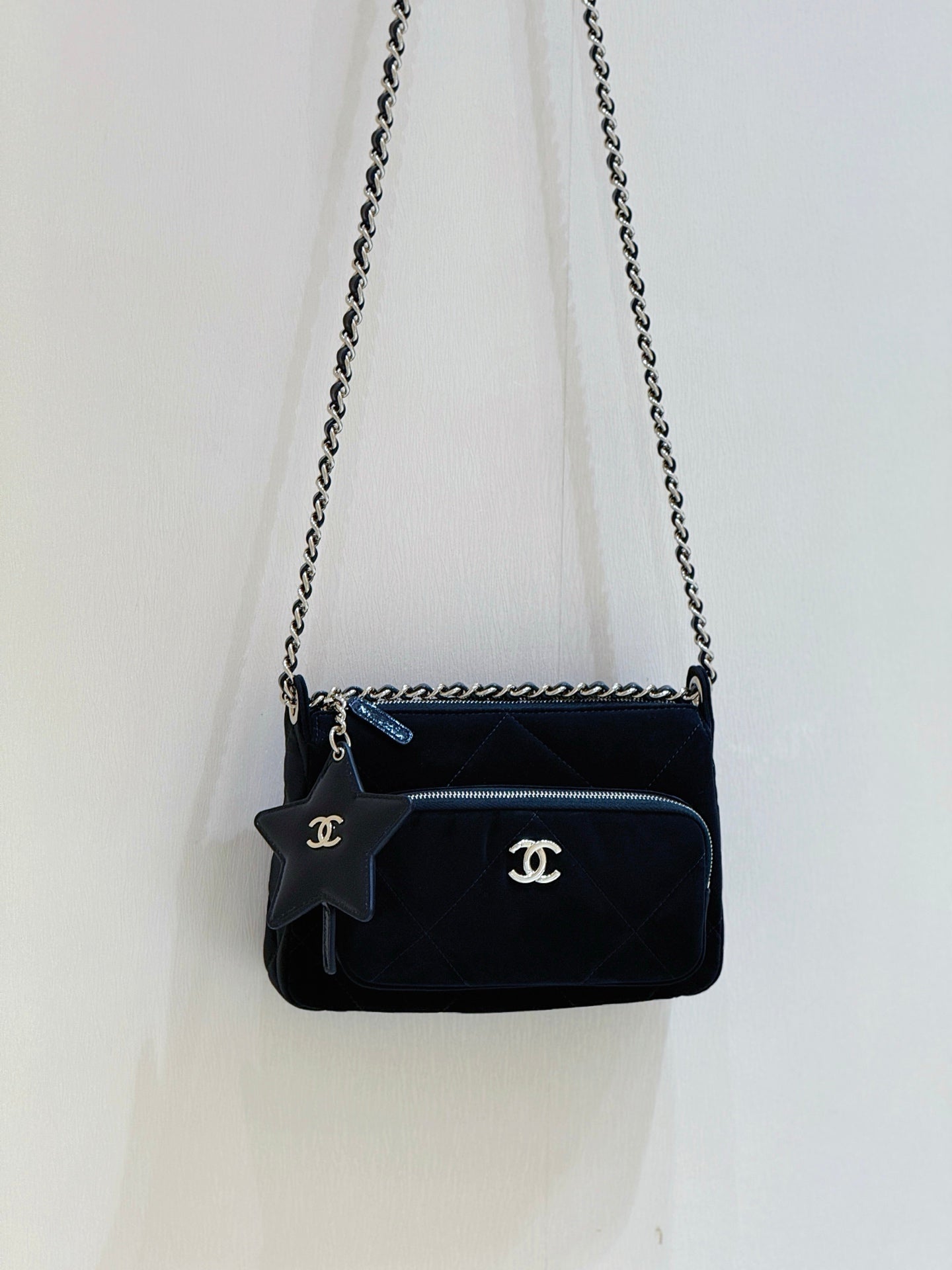 CC 2025 Coco Neige Camera Bag Black Velvet 346321