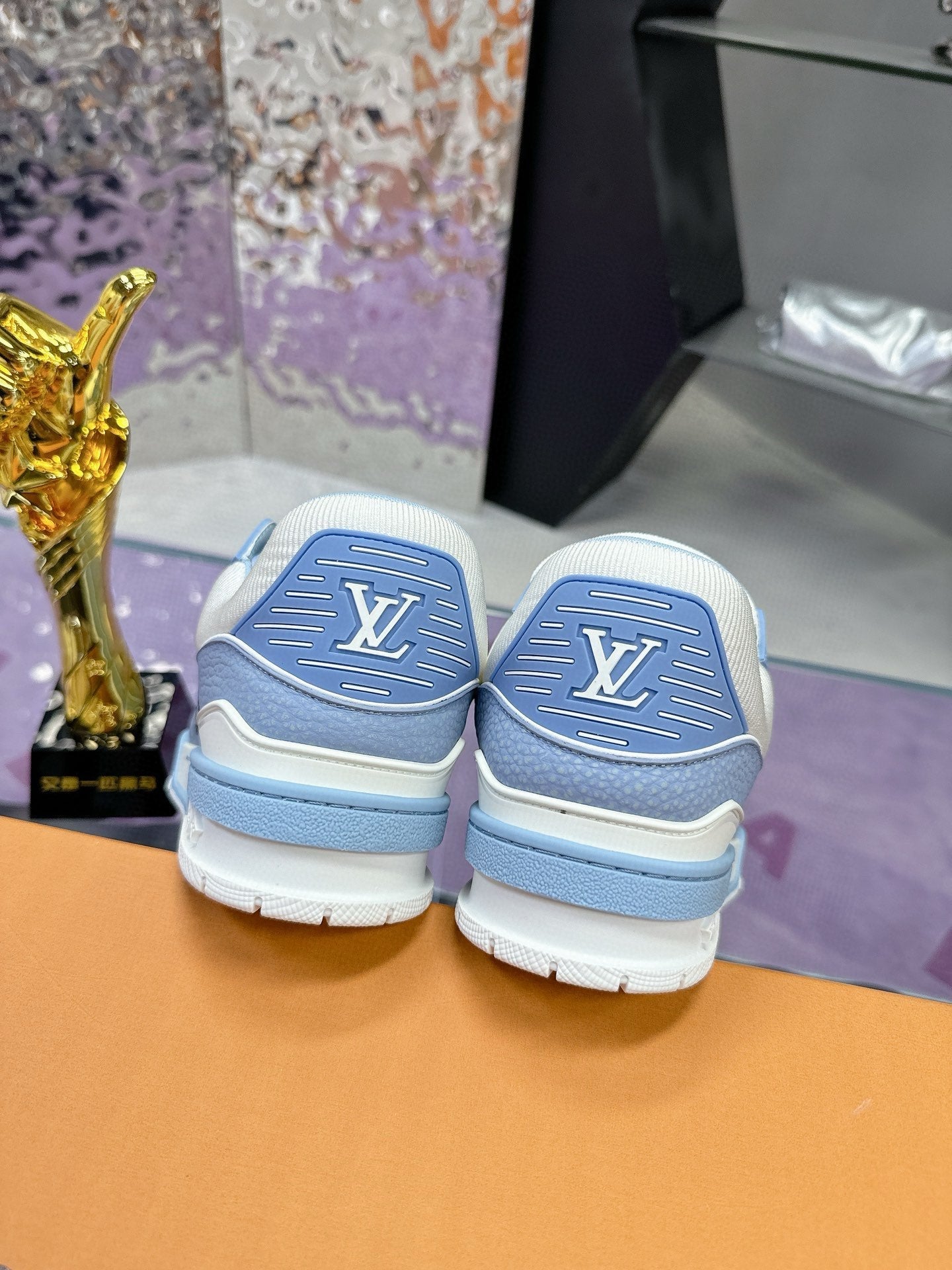 LV Trainer Sneaker Blue Cowhide