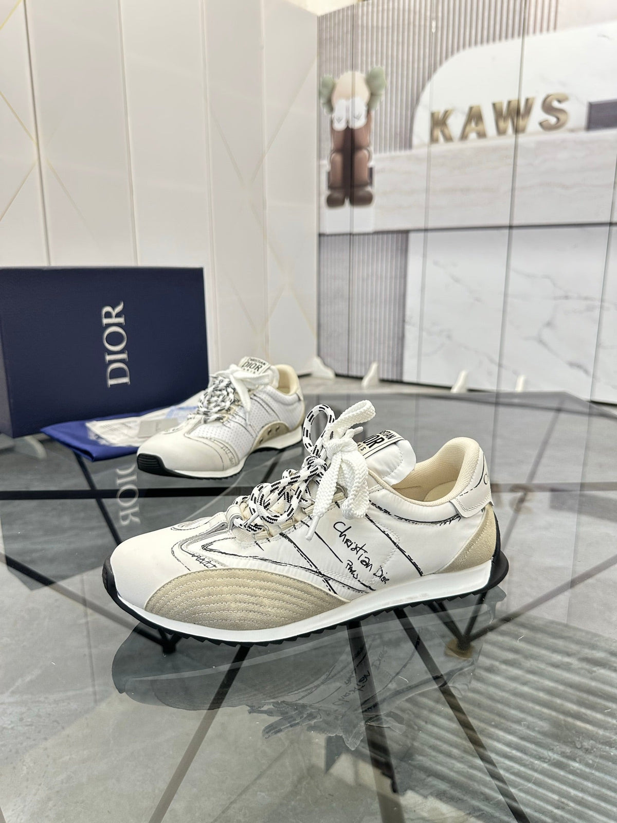 CD D-Sketch Sneaker Beige Nubuck Leather 647981
