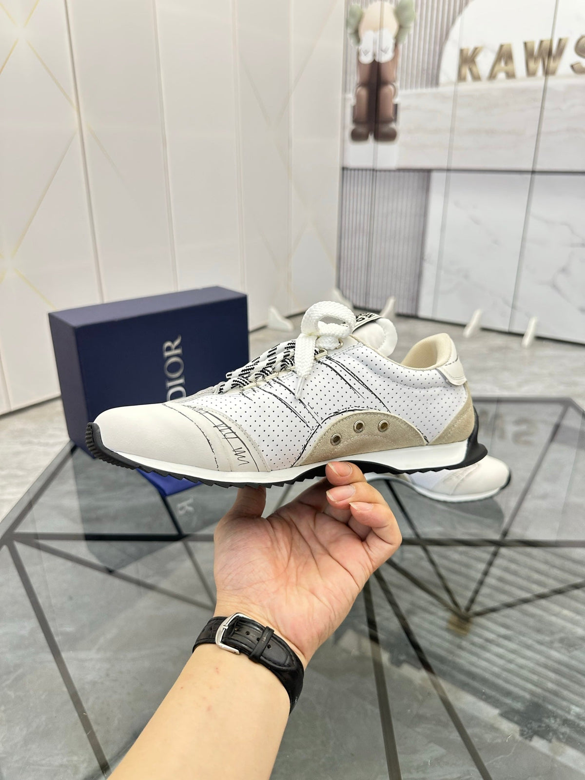 CD D-Sketch Sneaker Beige Nubuck Leather 647981