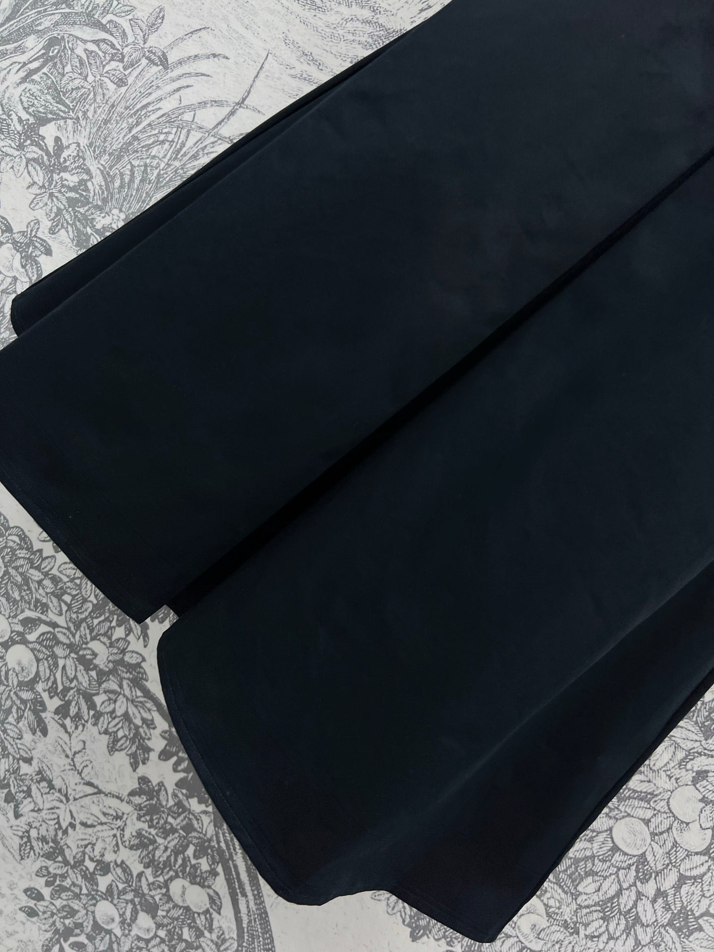 Miu Miu 25 Belt Decorated Denim Dress Black Cotton