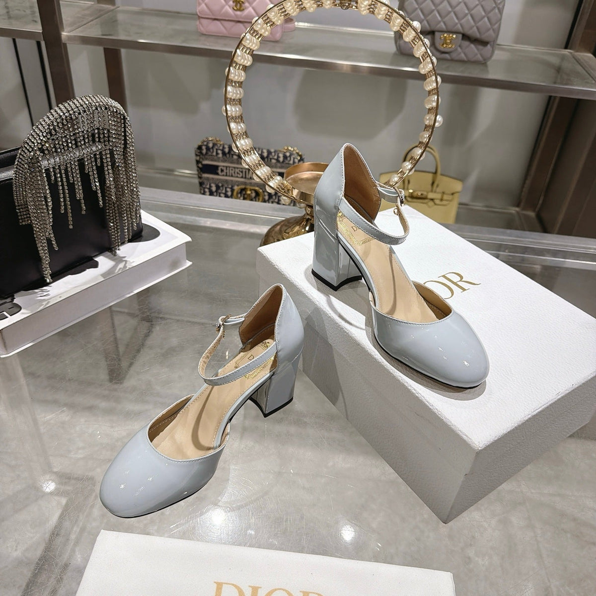Dior 2026 High-Heeled Sandals 85mm Patent Leather 951371