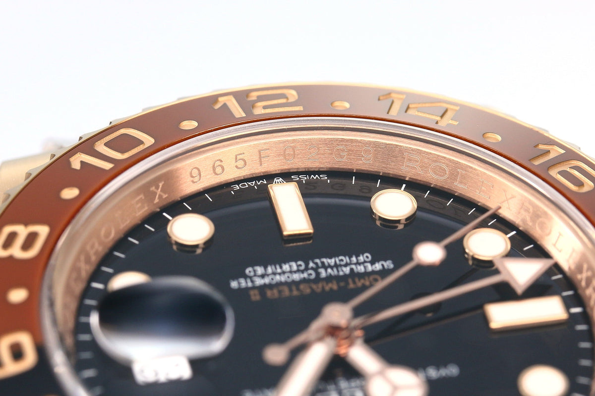 Rolex 25 GMT- Master 40mm Pink Gold Black Dial