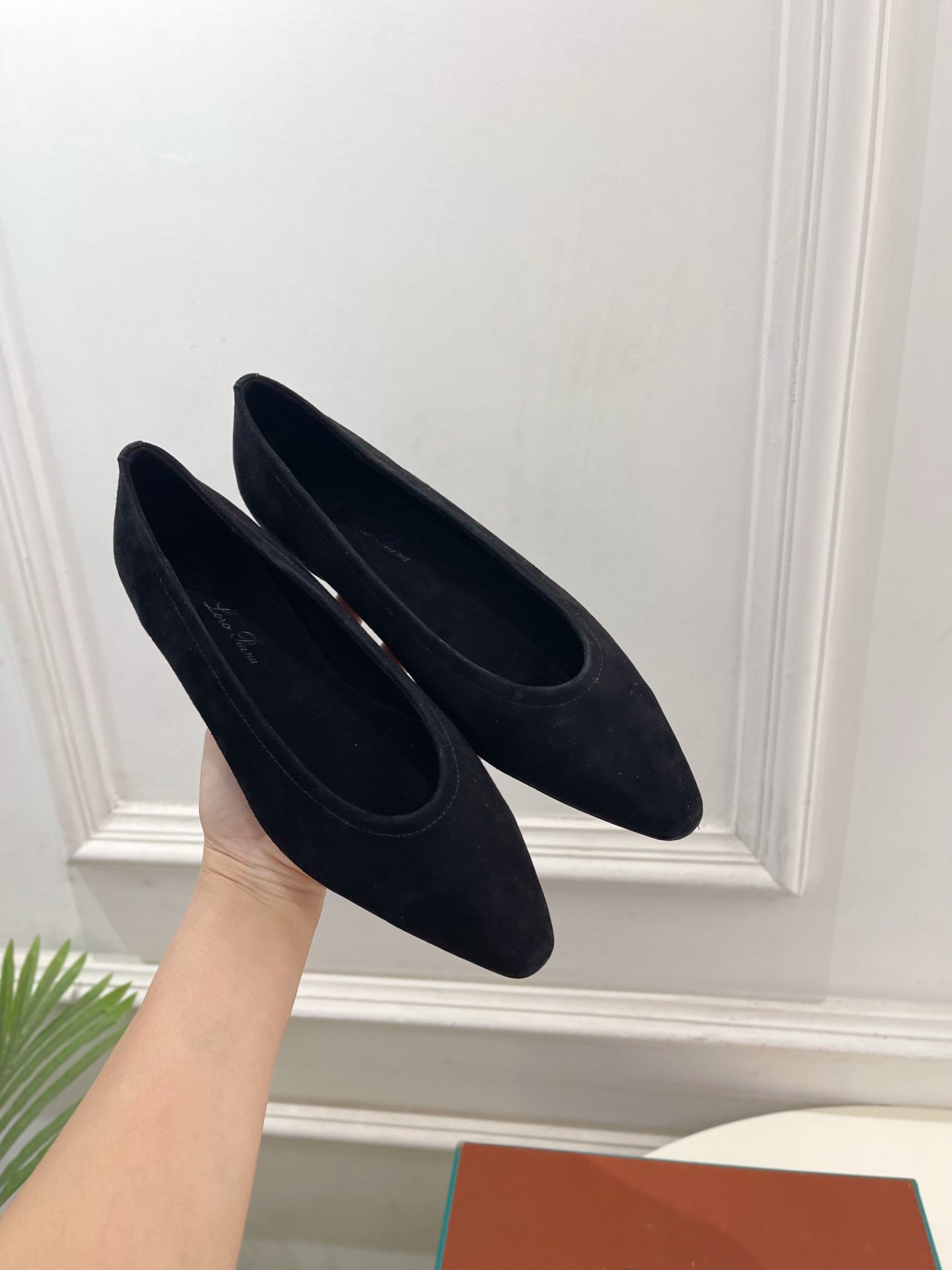 LP 26SS Ballet Flats Black Suede 587575