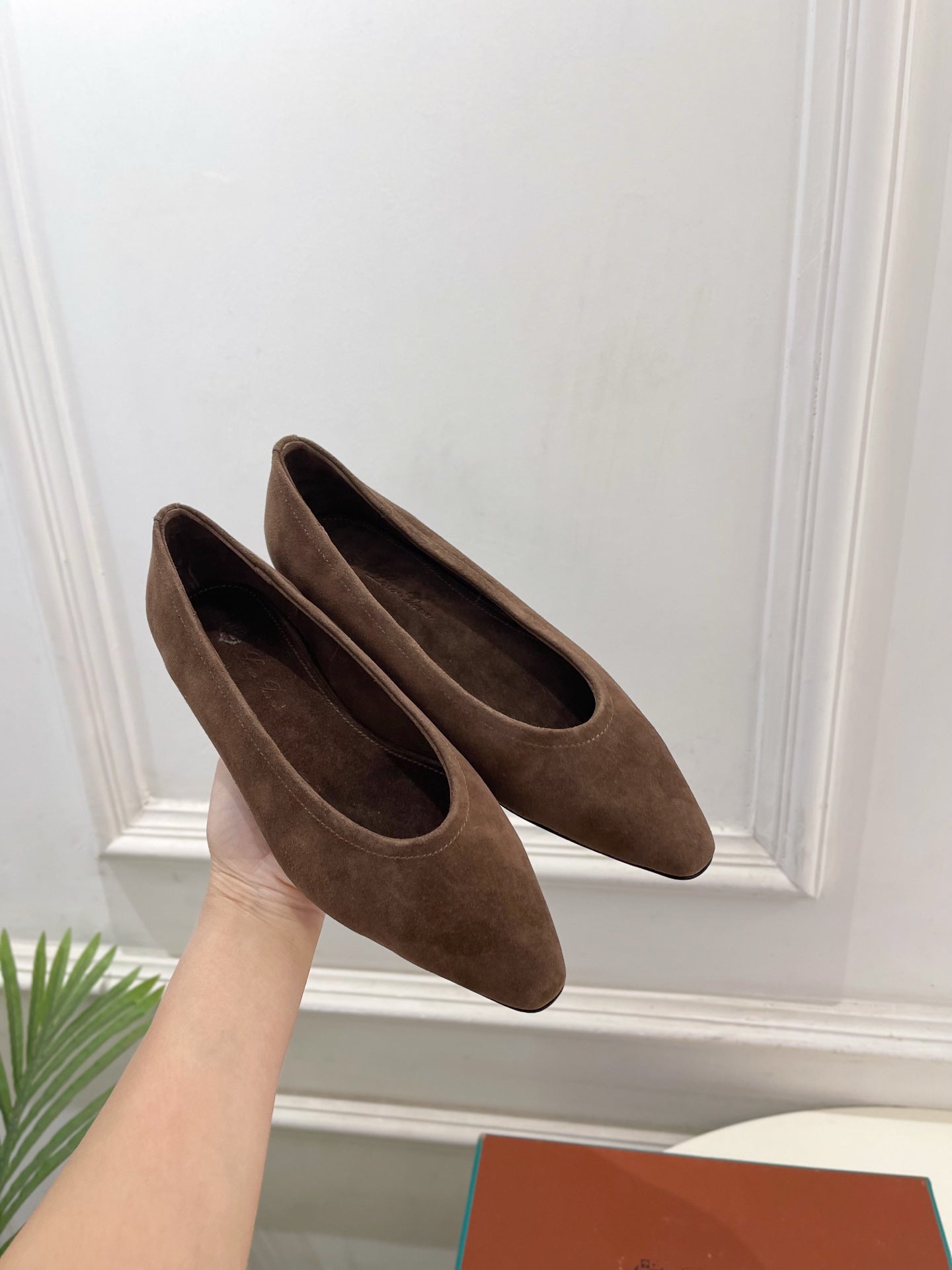 LP 26SS Ballet Flats Brown Suede 587576