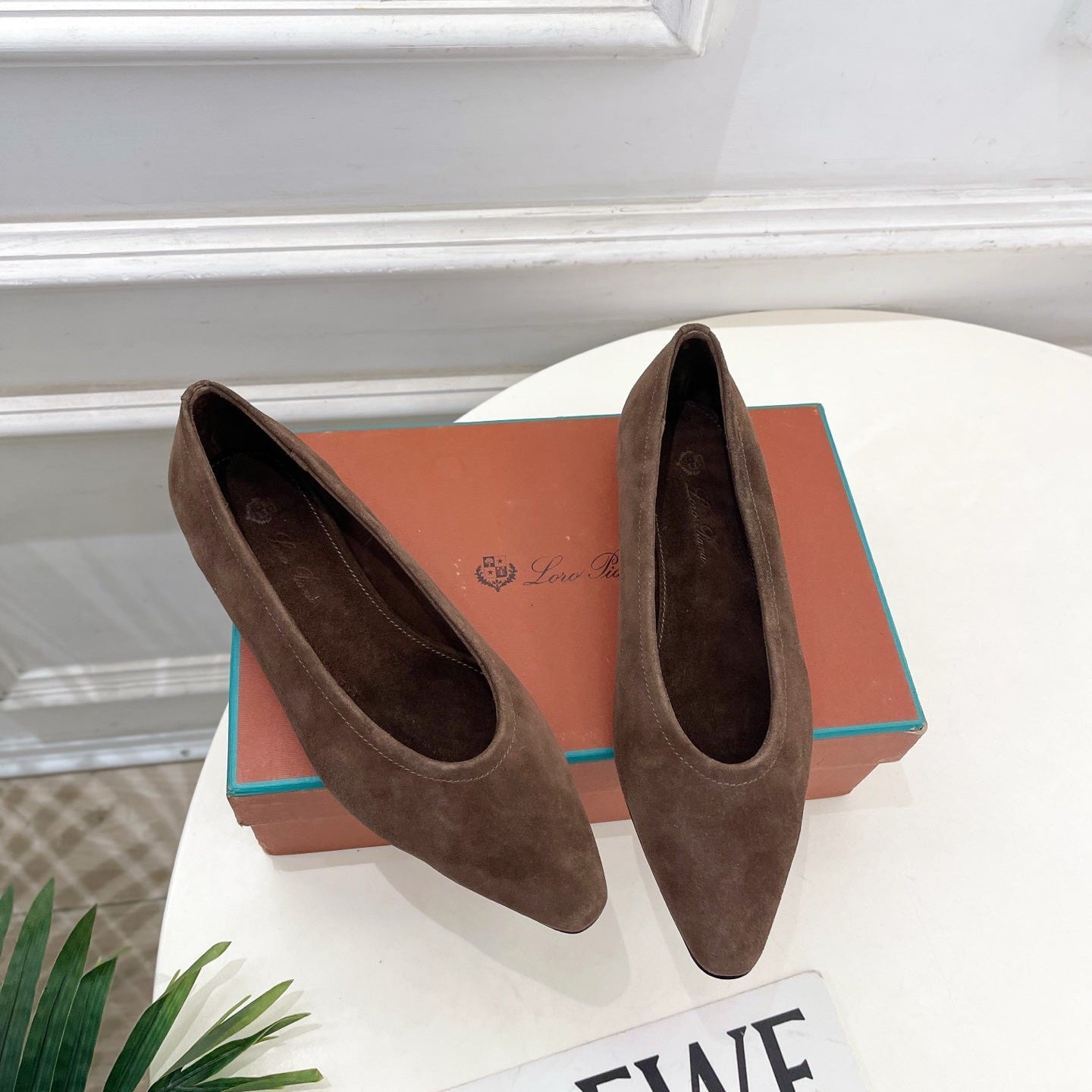 LP 26SS Ballet Flats Brown Suede 587576