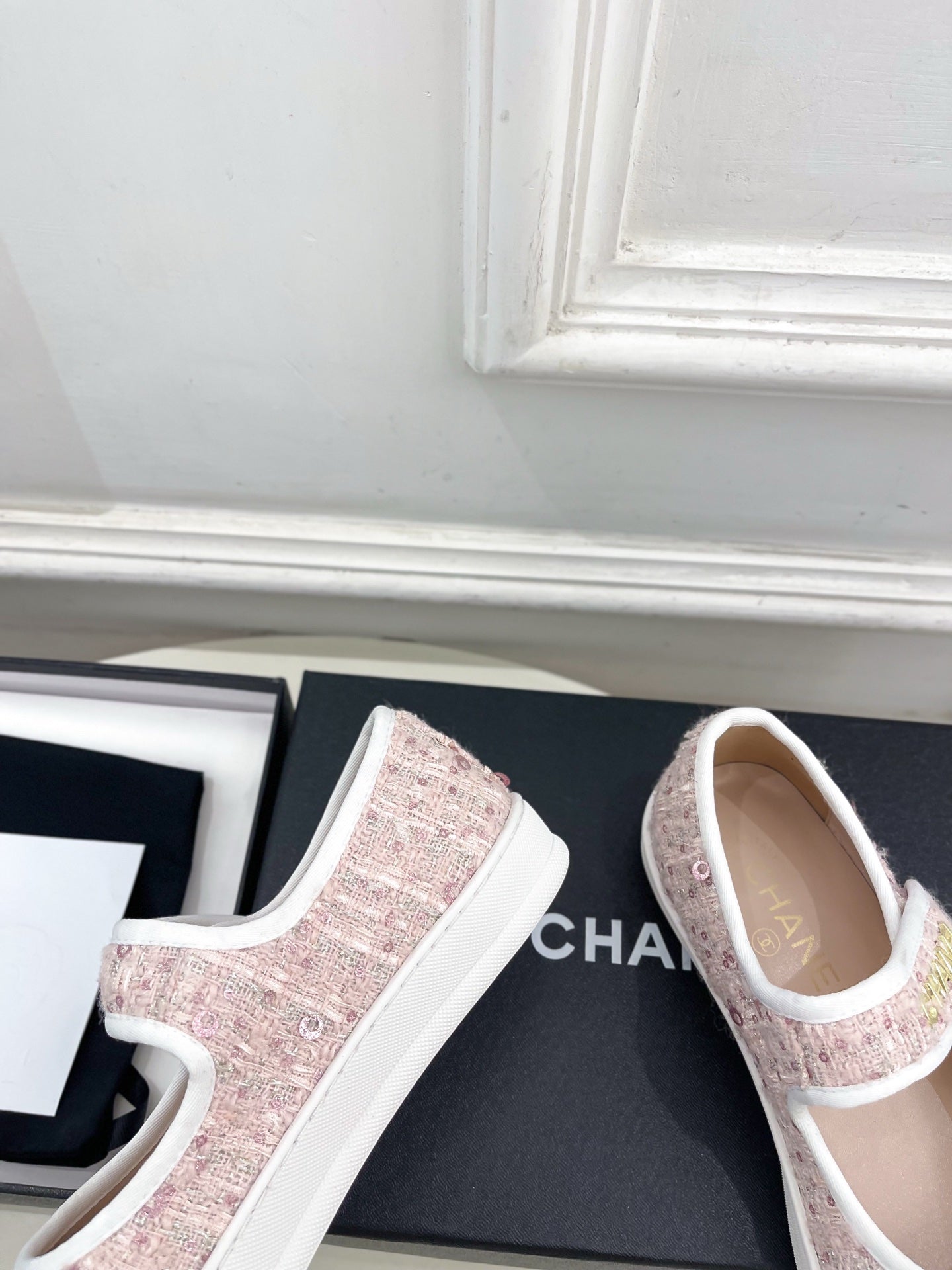 Chanel 2026 Mary Jane Shoes Sheepskin Tweed 831463