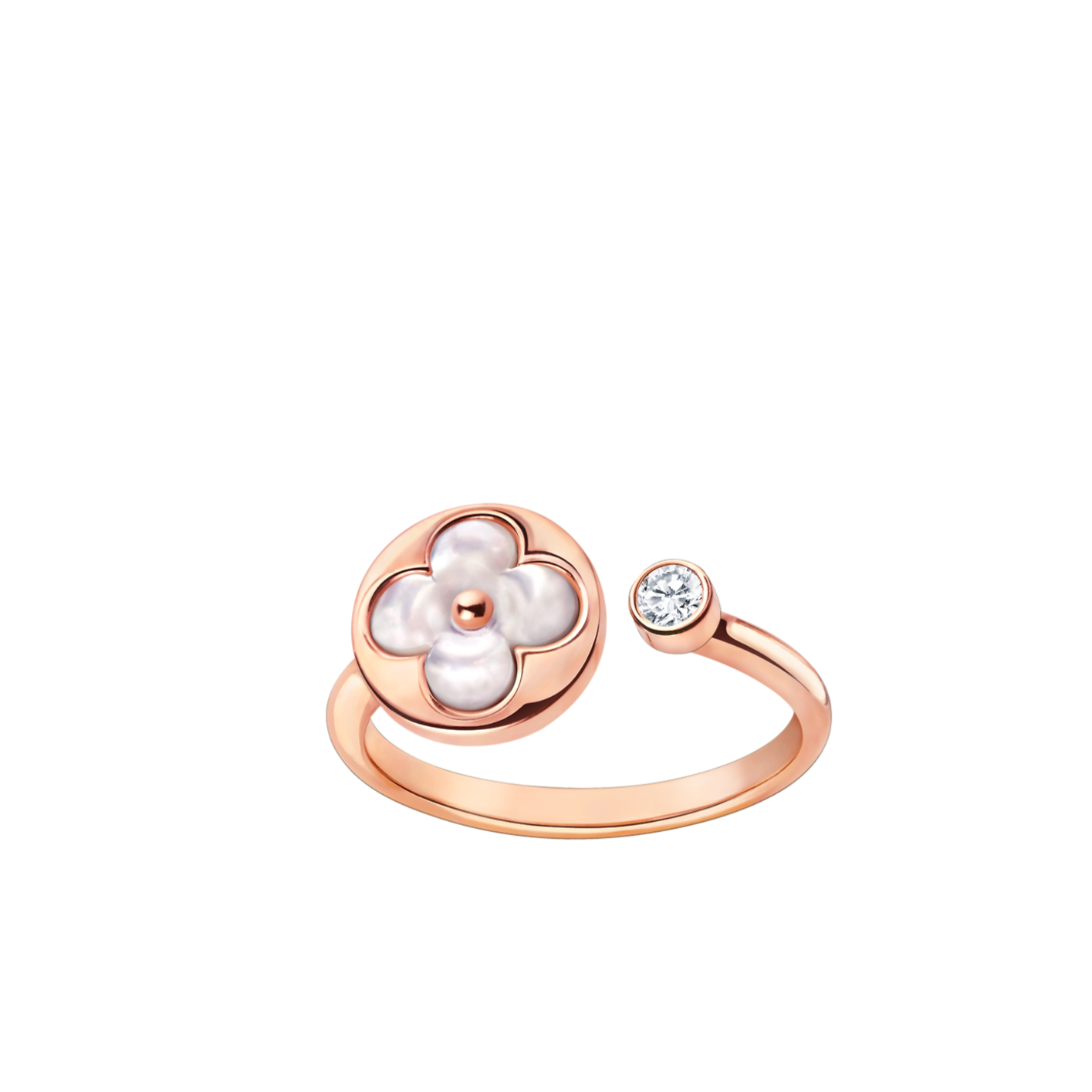 SUN 1 DIAMOND PINK MOP RING