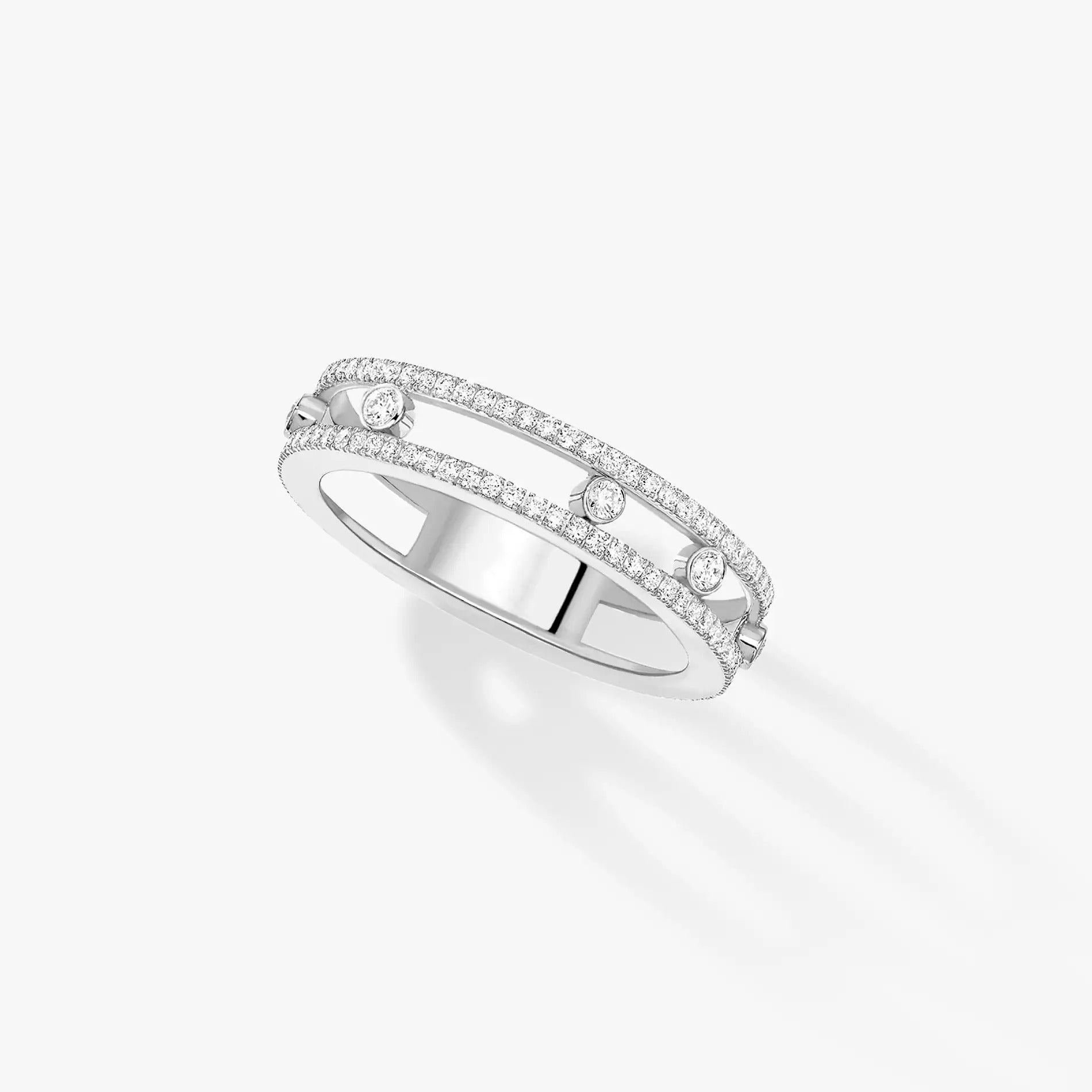 MOVE ROMANE SILVER DIAMOND RING